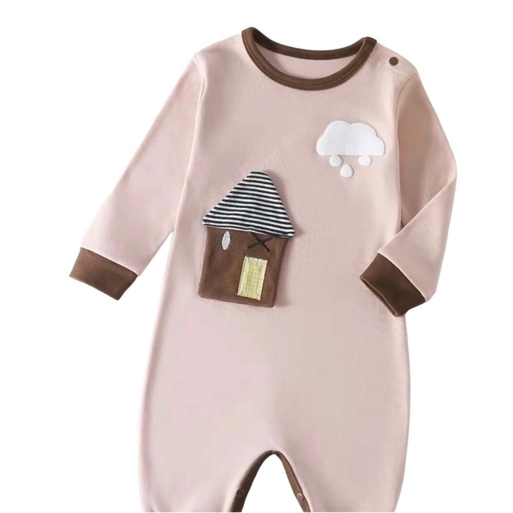 New dusty pink baby’s long romper 6-9 months